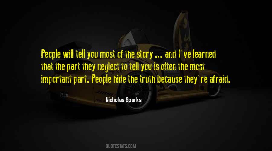 Quotes About Hide The Truth #1269610