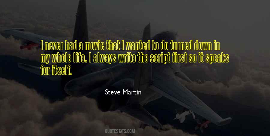 Movie Script Writing Quotes #1296735