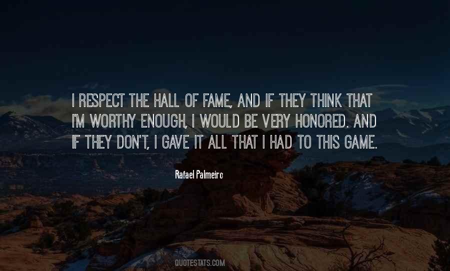Quotes About Hall Of Fame #327520