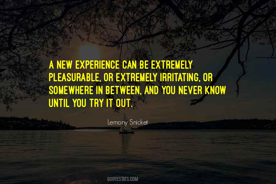 New Experience Quotes #1493485