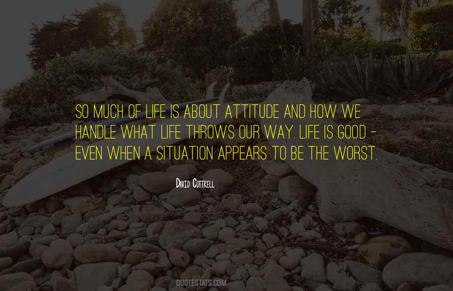 Quotes About Attitude And Life #74512