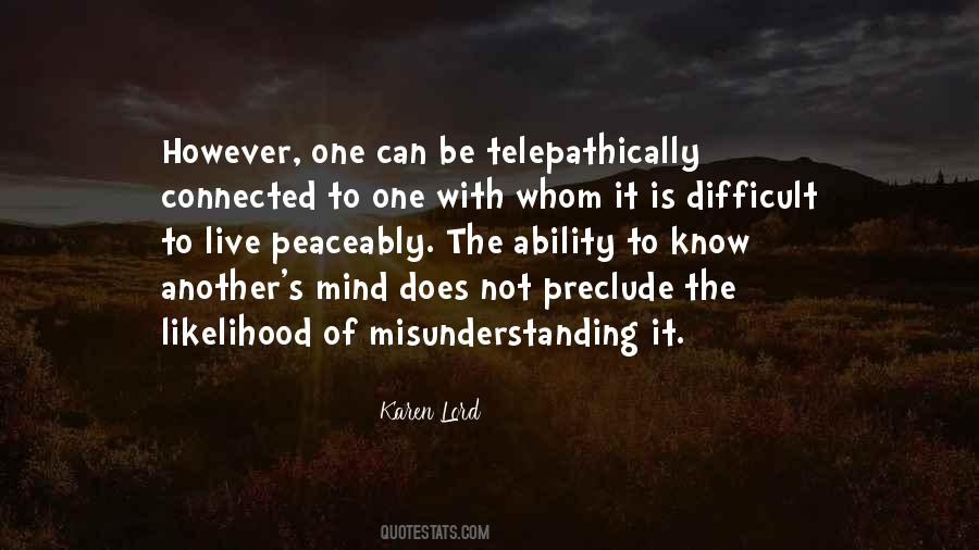 Telepathically Connected Quotes #168294