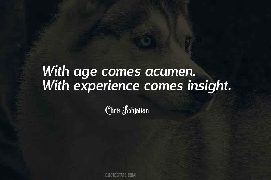 Quotes About Acumen #826119