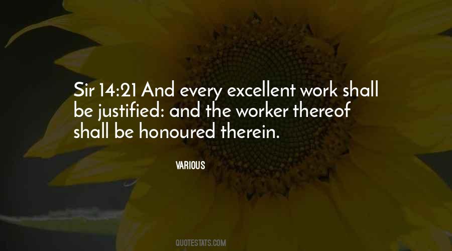 Quotes About Excellent Work #432514