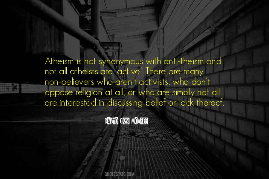 Quotes About Non Belief #596495