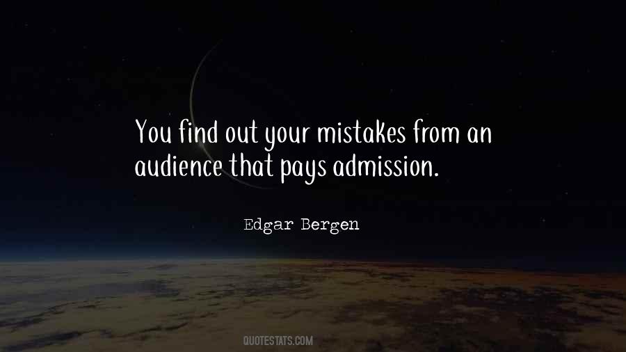 Quotes About Admission #1179958