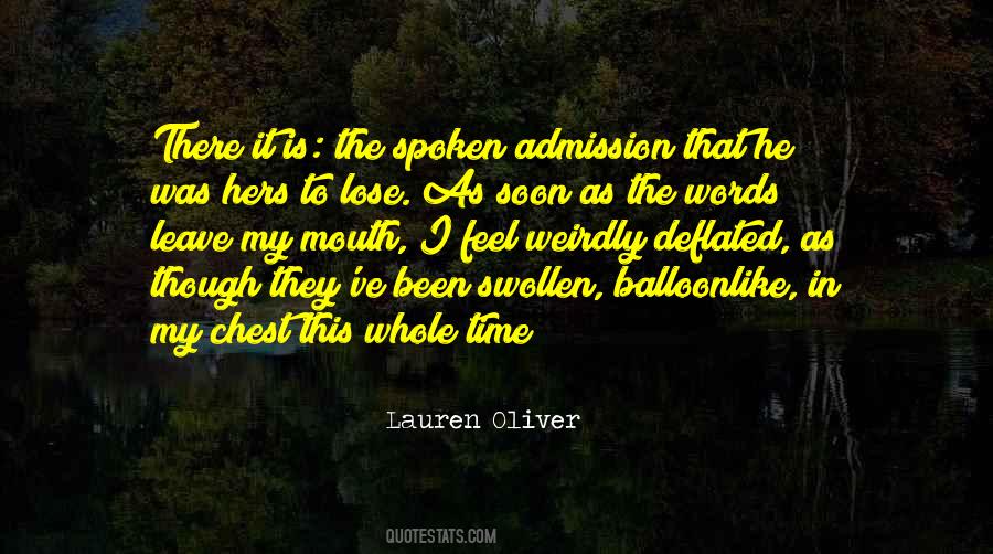 Quotes About Admission #1432283