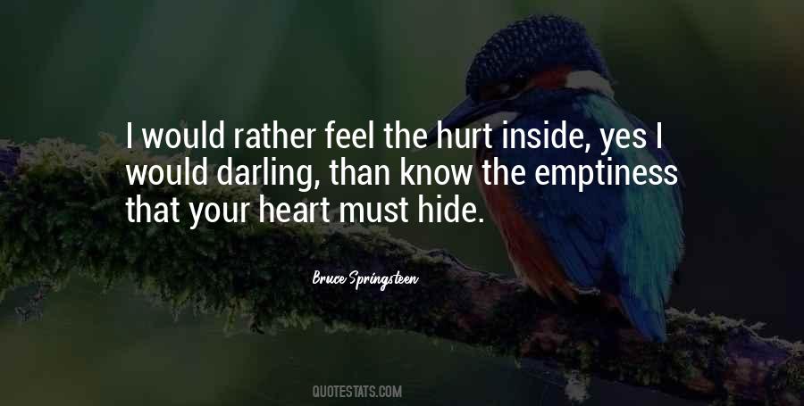 Quotes About Inside Hurt #1124925