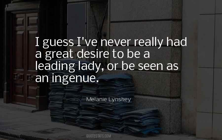 Leading Lady Quotes #962347