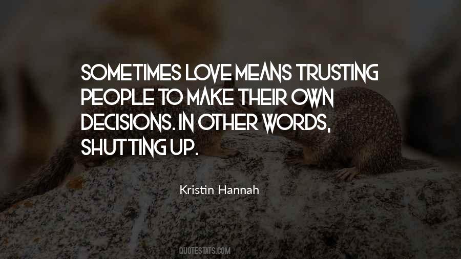 Quotes About Trusting Love #1609557