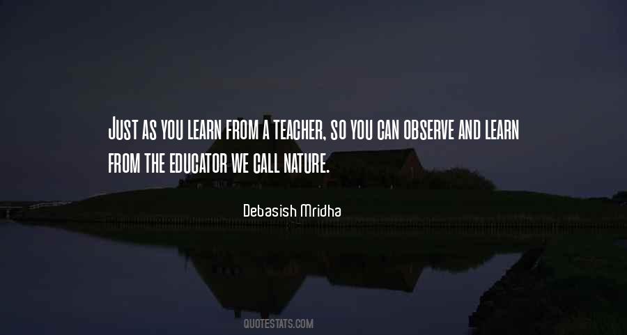 Quotes About Nature And Learning #1216664