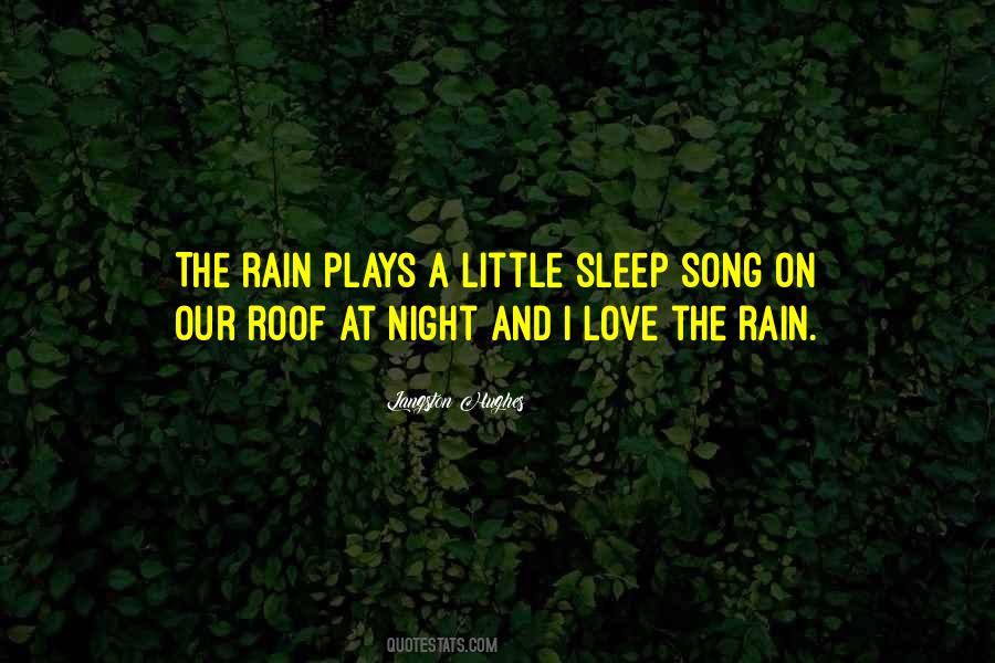 Quotes About Rain And Sleep #1838975