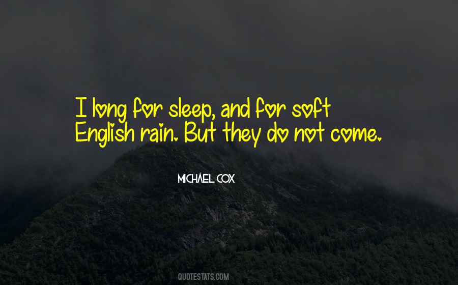 Quotes About Rain And Sleep #975307