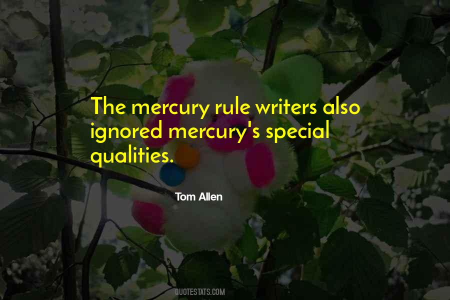 Quotes About Mercury #1238659