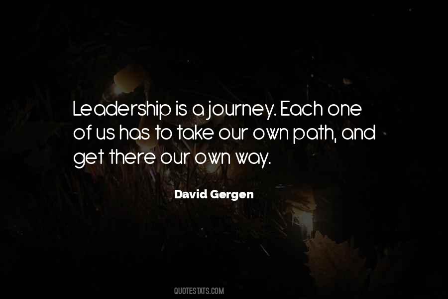 Leadership Journey Quotes #7728