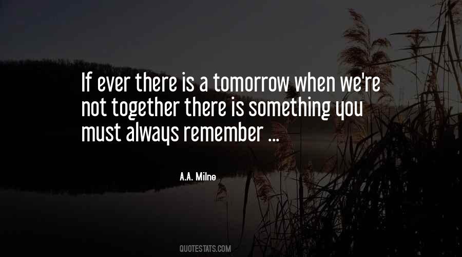 Quotes About There Is Always Tomorrow #281143