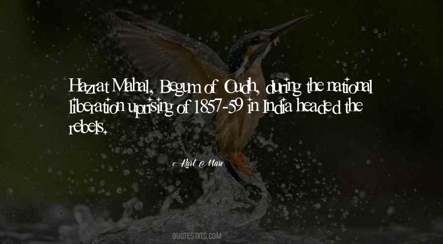 Begum Hazrat Quotes #806345