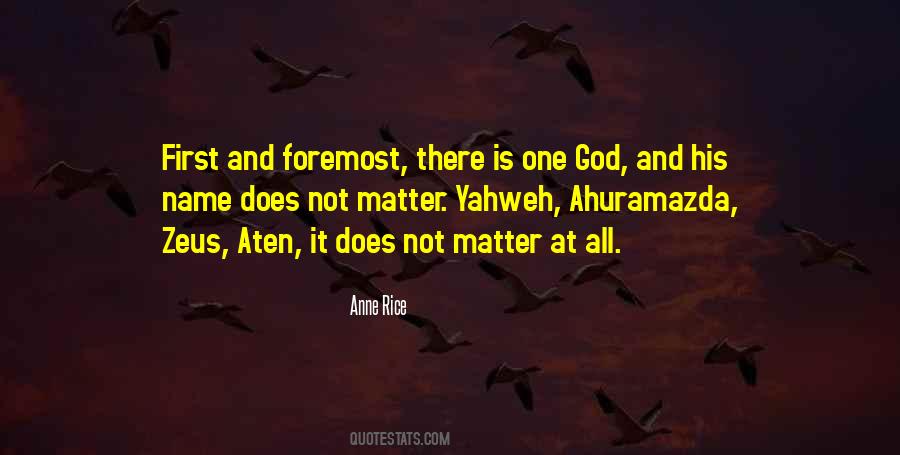 Quotes About One God #1316608