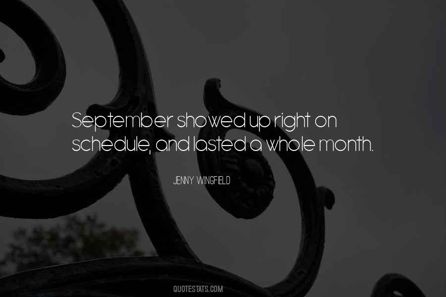 Quotes About Month Of September #1145482