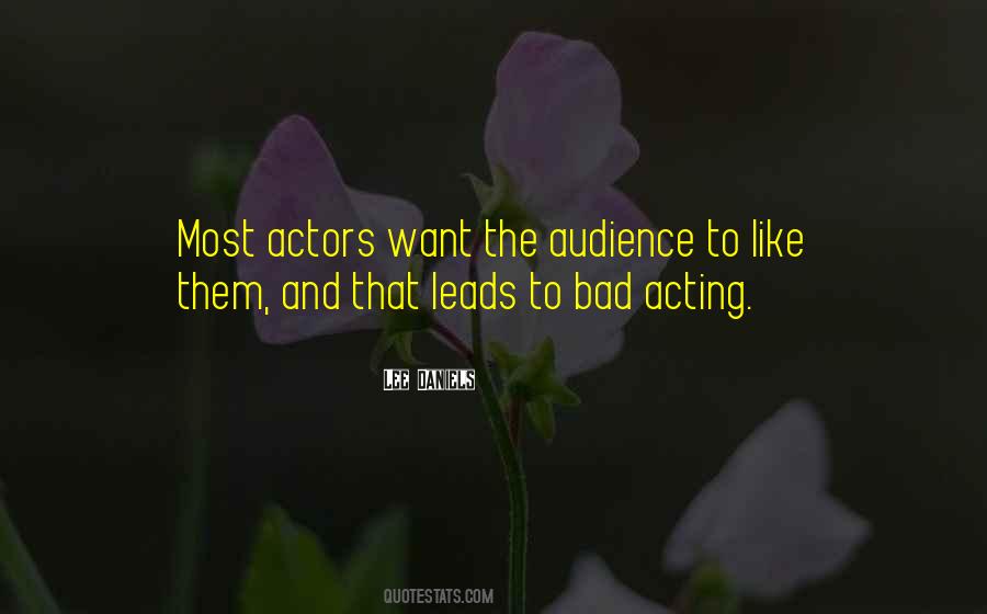 Bad Acting Quotes #879557