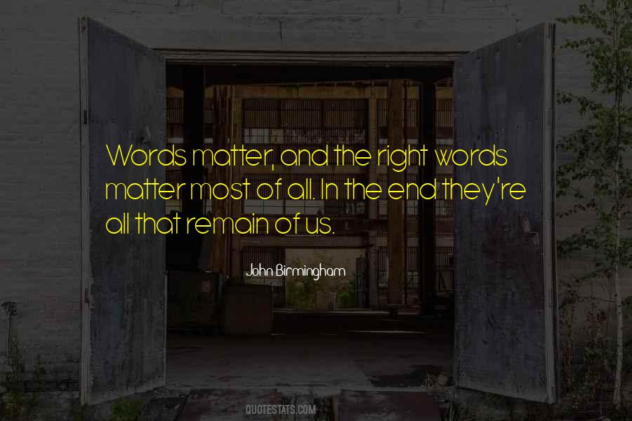 Quotes About Words Matter #546356