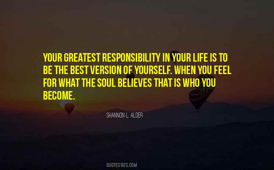 Quotes About Responsibility To Yourself #1354623