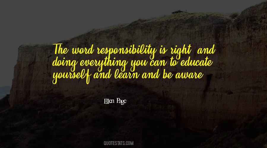 Quotes About Responsibility To Yourself #1632391