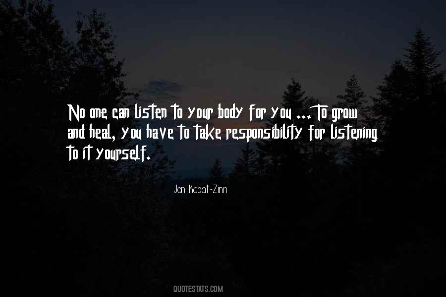 Quotes About Responsibility To Yourself #186144