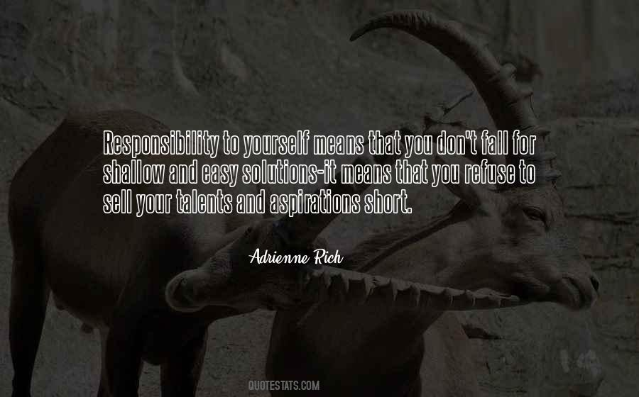 Quotes About Responsibility To Yourself #335224
