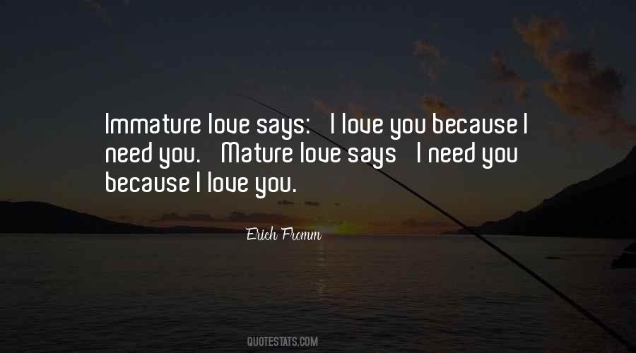 Quotes About Mature Love #1331075