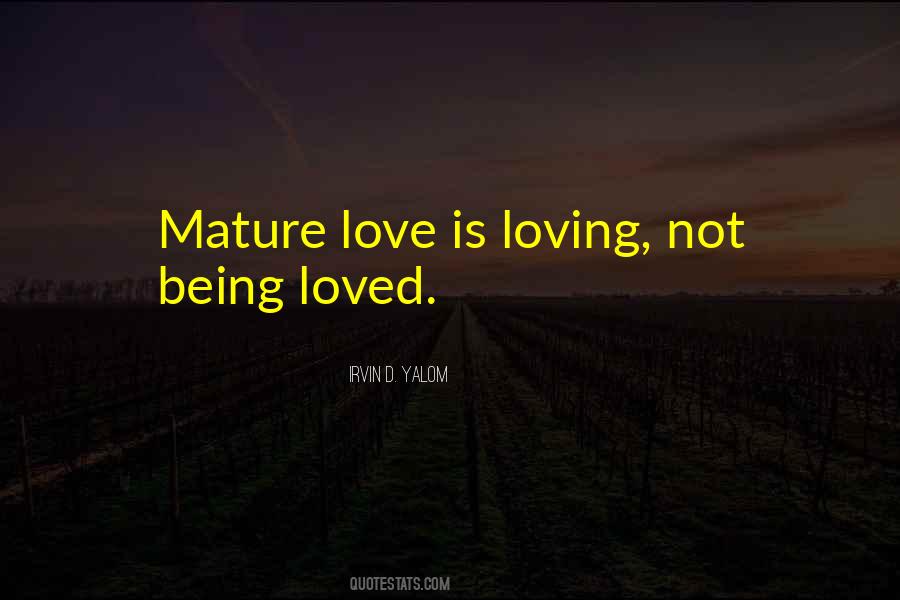 Quotes About Mature Love #834828