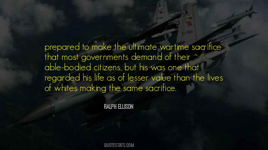 Quotes About Ultimate Sacrifice #1526455