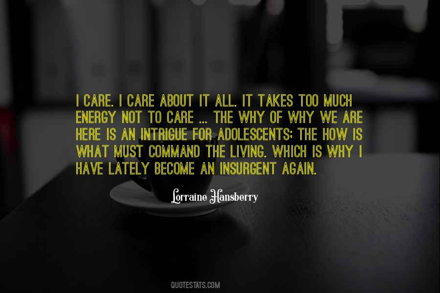 Quotes About I Care Too Much #495992