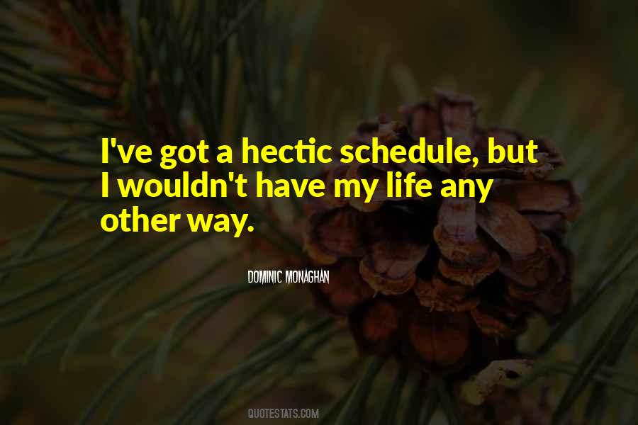 Quotes About Hectic Schedule #99346