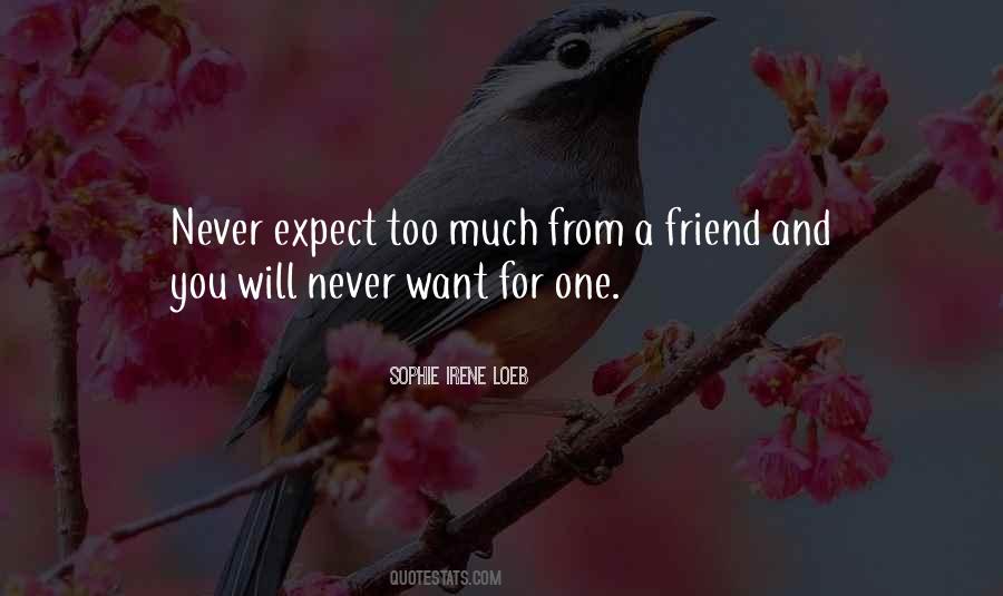 Quotes About Never Expect Too Much #620187