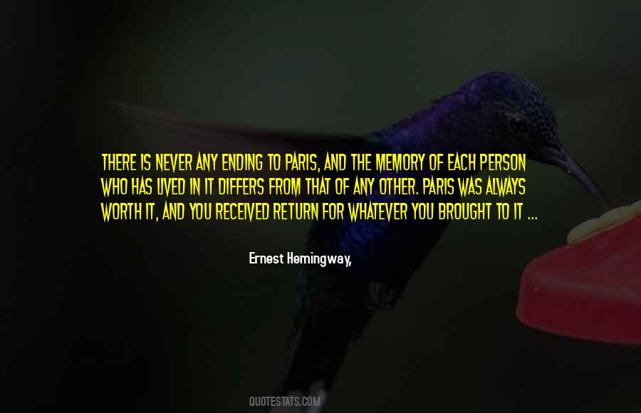 Ernest Hemingway Paris Quotes #1554465
