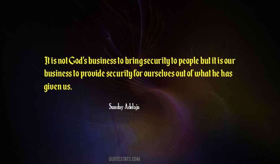 Security Business Quotes #620864