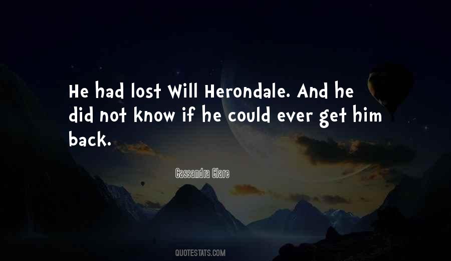 Quotes About Will Herondale #377432