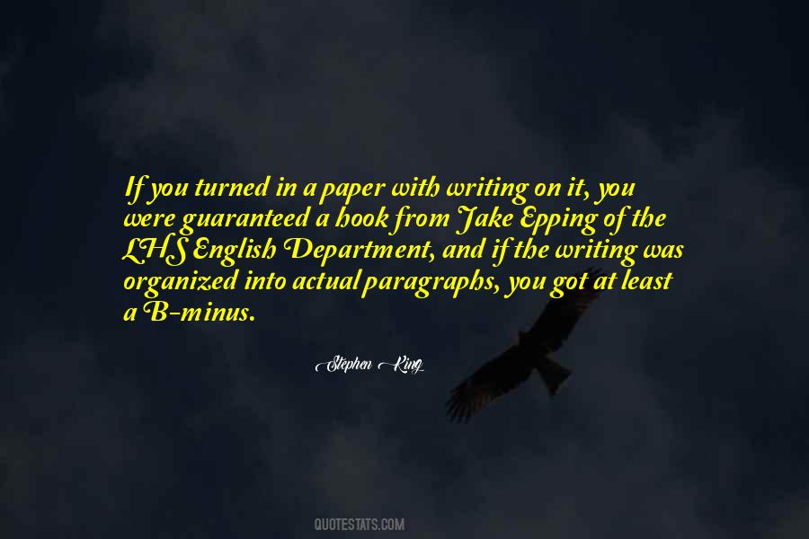 Quotes About Writing Paragraphs #144943