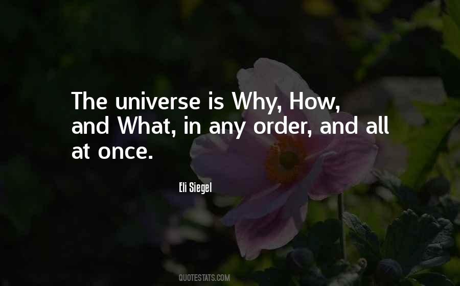 Quotes About Order In The Universe #22141