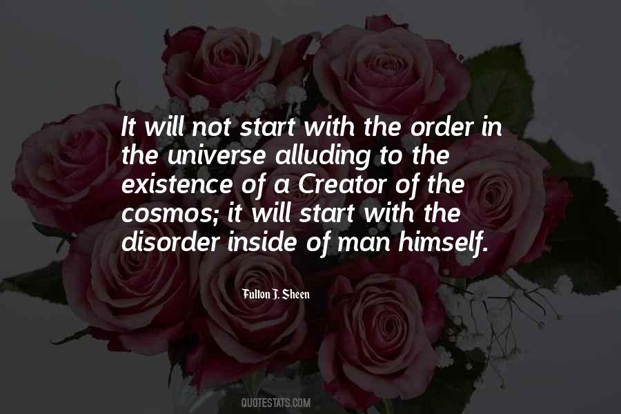 Quotes About Order In The Universe #754571