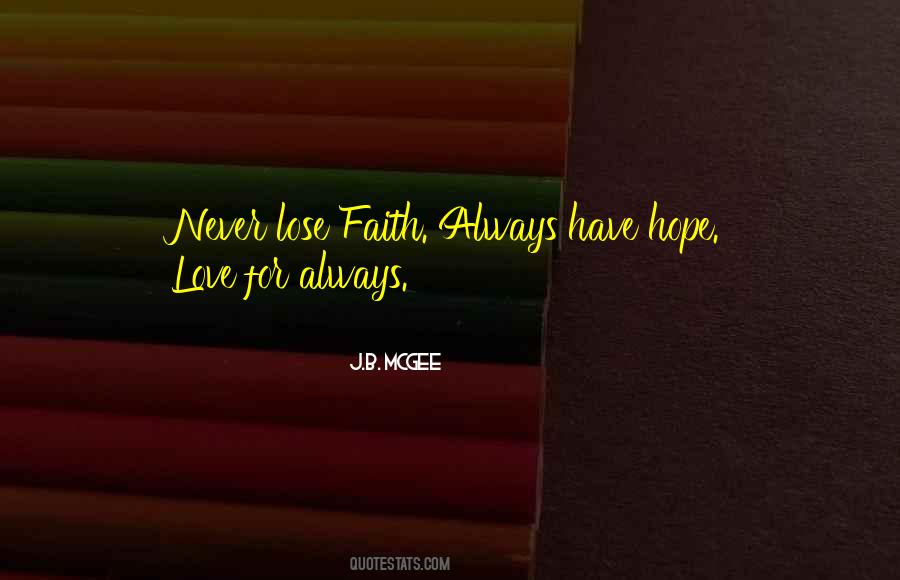 Never Lose Faith Quotes #404434