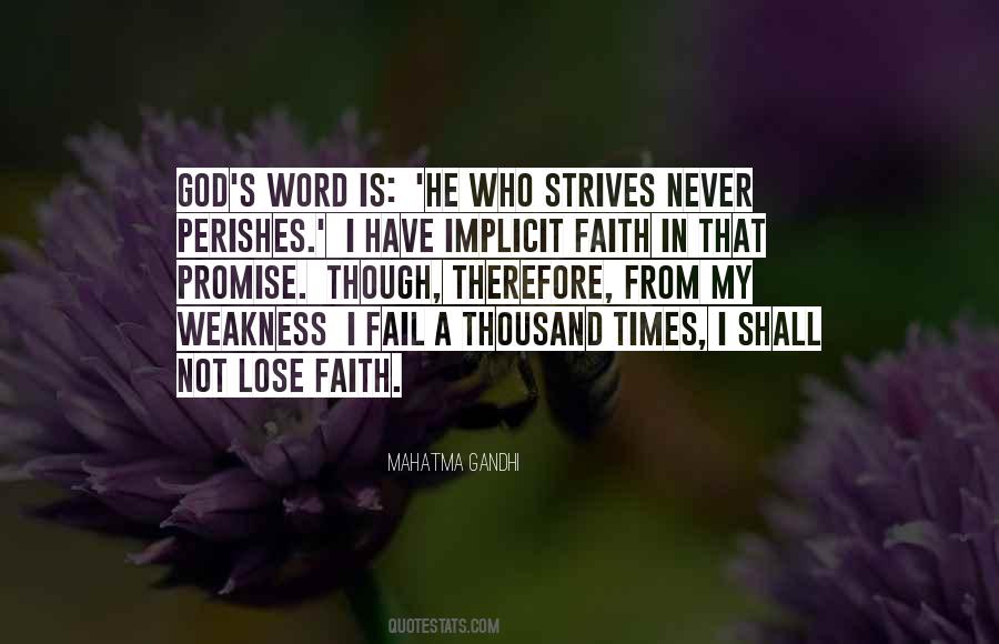 Never Lose Faith Quotes #655497