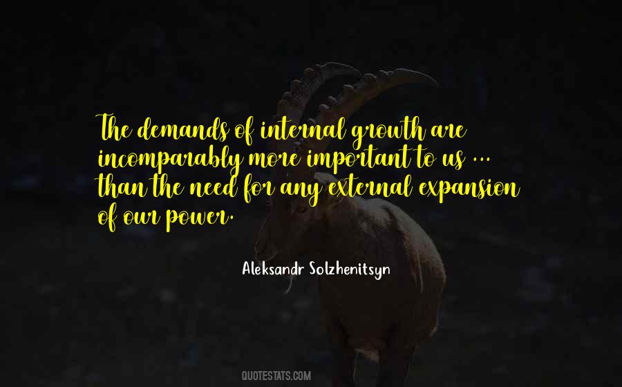 Quotes About Internal Growth #837990