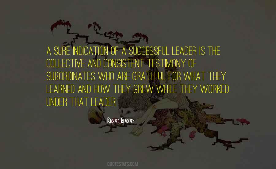 Successful Leader Quotes #1328417