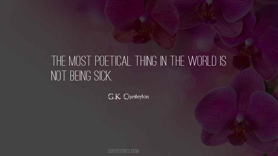 Quotes About The Sick World #339894