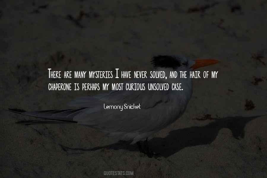 Quotes About Unsolved Mysteries #228180 Quotes About Unsolved Mysteries #228180
