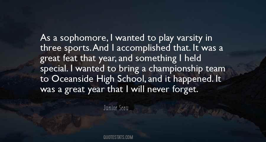 Quotes About High School Sports #153316