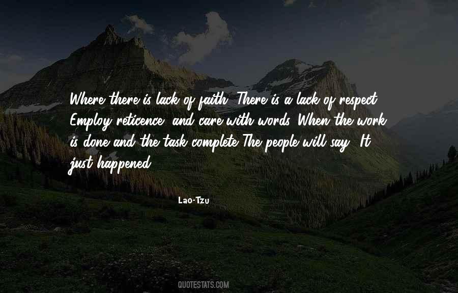 Quotes About Lack Of Faith #1703433