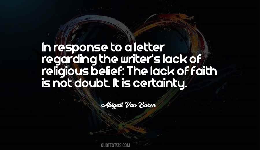 Quotes About Lack Of Faith #813241